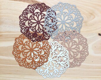 Doily Die Cuts (Pack of 5) | Paper Doilies | Junk Journal Supplies | Embellishments | Scrapbooking | Card Making Supplies | Die Cuts | Doily