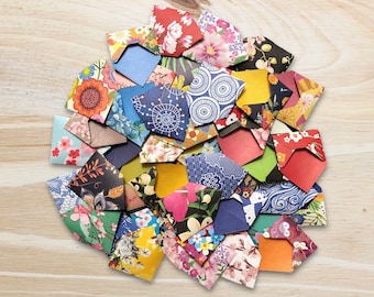 Assorted TINY Envelopes (25 Pieces) | Mini Envelopes | Floral | Japanese Print | Scrapbook Supplies | Junk Journal Supplies | Stationery