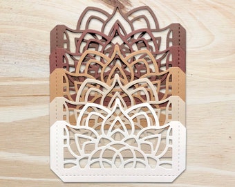 Mandala Pocket Die Cuts | Journal Pockets | Ephemera | Junk Journal | Scrapbooking Supplies | Card Making | Embossed Paper