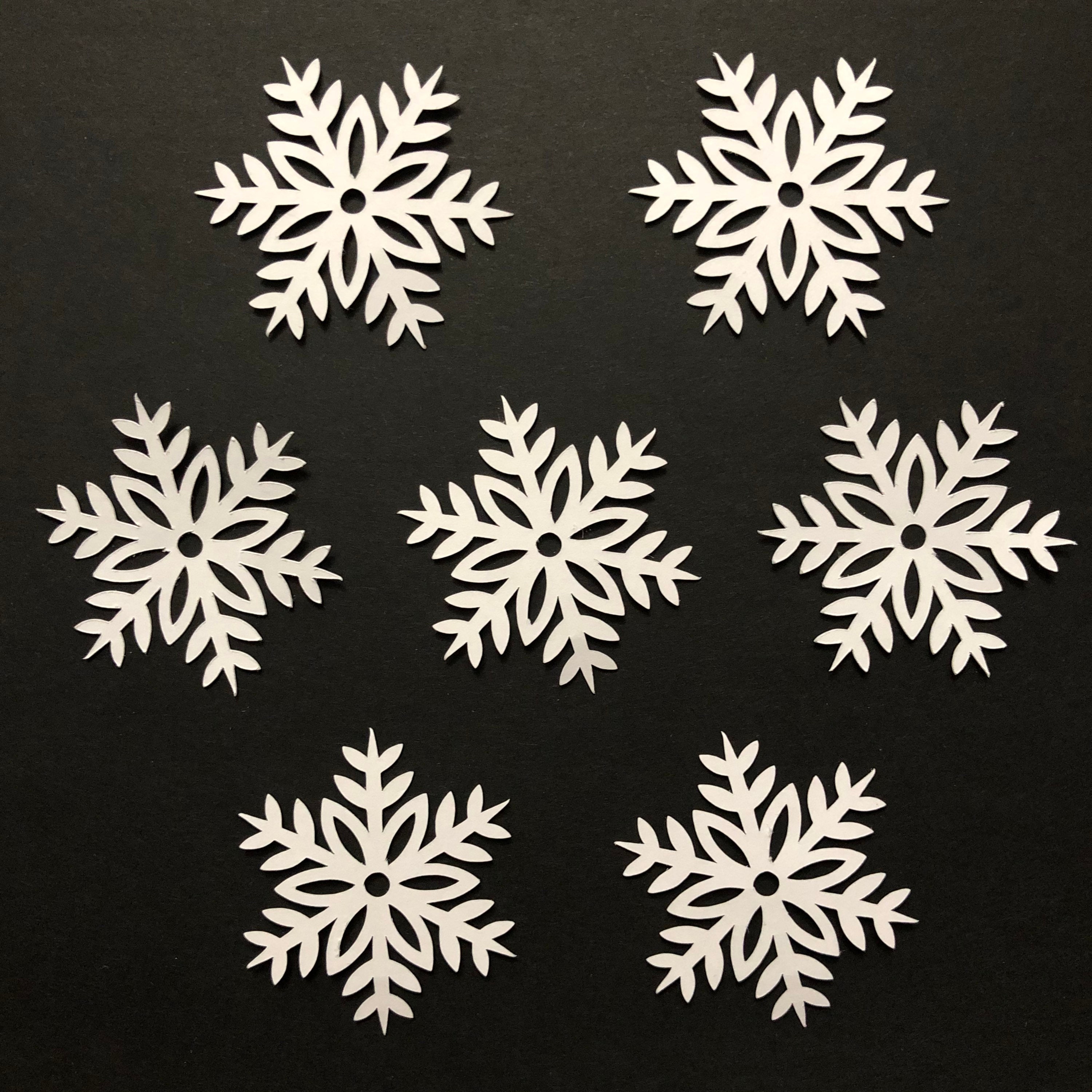 30 Snowflake Confetti Die Cuts Confetti Paper Confetti | Etsy