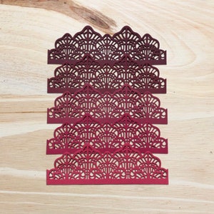 Bordure décorative (paquet de 5) | Bordure en dentelle | Découpes en dentelle | Fournitures pour scrapbooking | Découpes pour journalisation indésirable | Fournitures pour fabrication de cartes