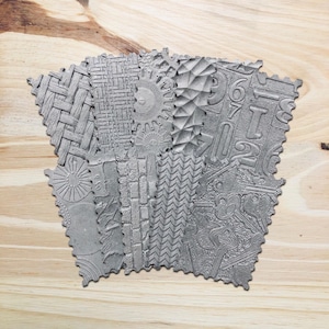 Embossed Handmade Paper (Pack of 10) | Textured Paper | Handmade Embossed Cards | Scrapbooking | Gift Tags | Journaling Cards | Postage Die