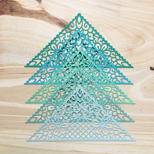 Découpes triangulaires (paquet de 5) | Découpes en dentelle | Éphémères | Journal indésirable | Fournitures de scrapbooking | Découpes pour la fabrication de cartes | Papier gaufré