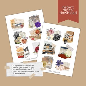 Grupos de diários indesejados para impressão | Download instantâneo | Imprimíveis | Jornal lixo digital | Coisas efêmeras para impressão | Enfeites | Impressões | PDF