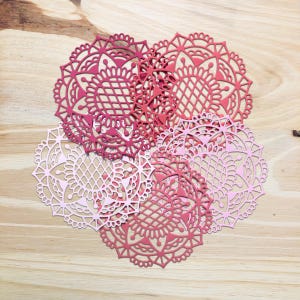 Napperons Mandala (Paquet de 5) | Napperons en papier pour tenir un journal indésirable l Fournitures de scrapbooking | napperons pour fabrication de cartes | Découpes | Collage | Napperon
