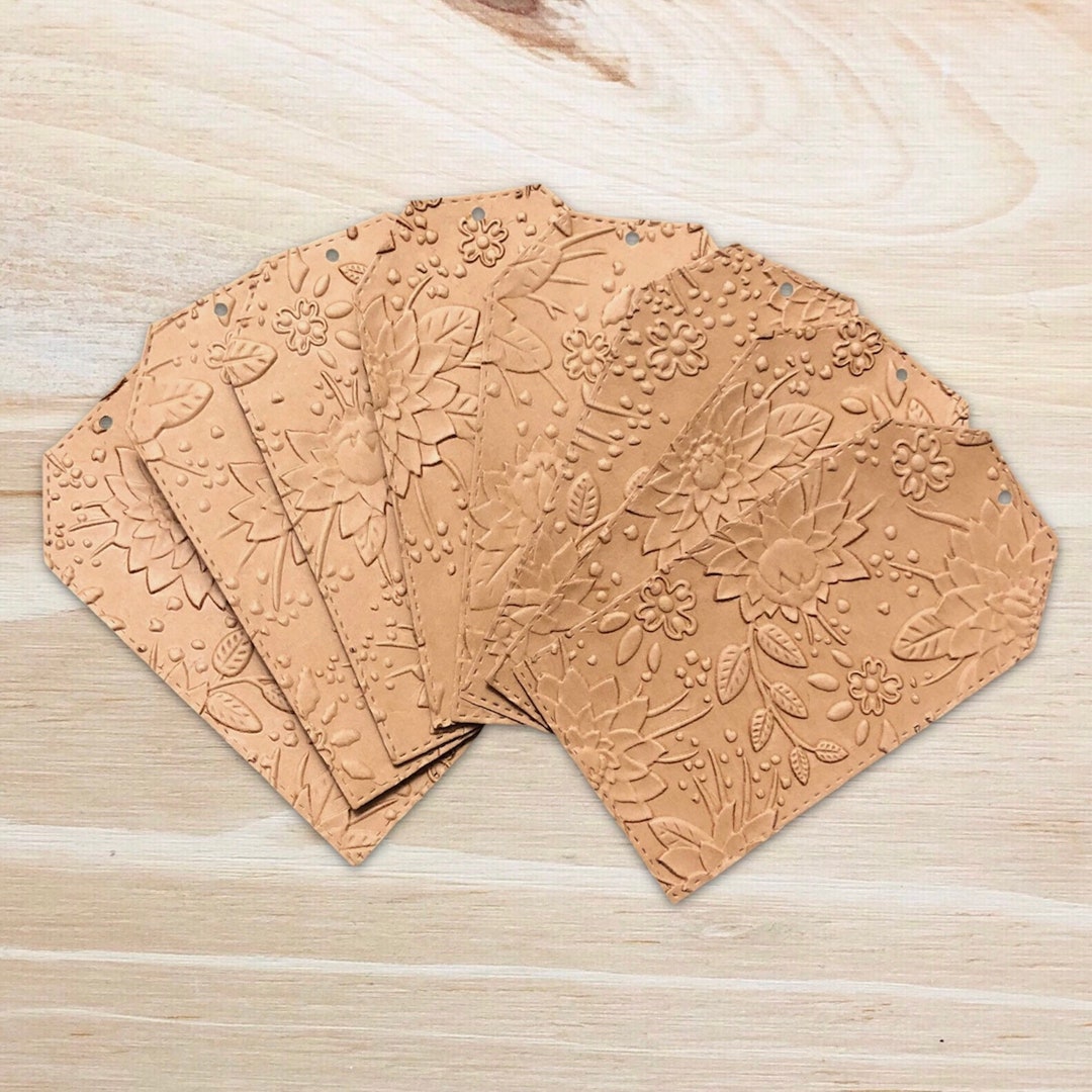 Floral Embossed Gift Tags 3D Embossed Paper Gift Tags Tags Wedding