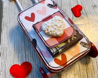 Clearance!!  Mini Suitcase * Valentine * Kissing Booth * Altered Altoid Tin