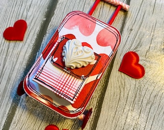 Clearance!!  Mini Suitcase * Valentine * My Valentine * Altered Altoid Tin