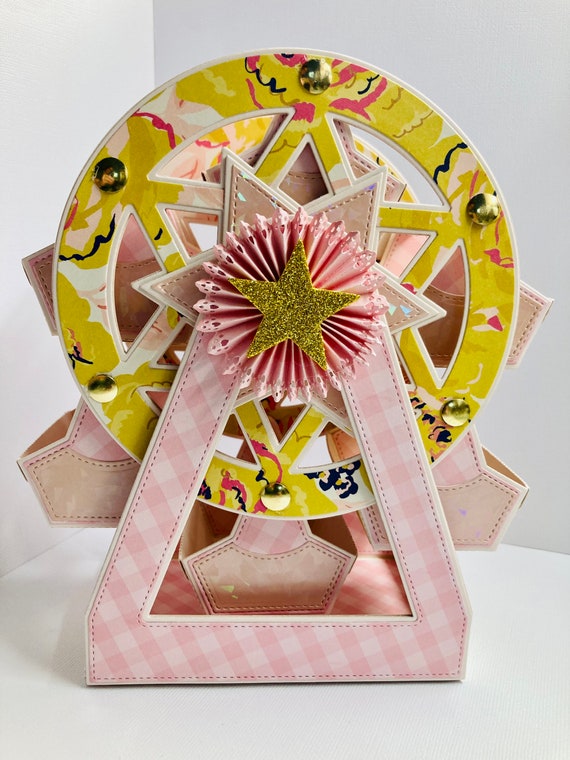 Clearance Handmade 3D Papercraft Ferris Wheel Pink Lemonade Etsy
