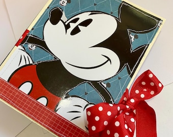 Disney Folio * Mickey Mouse  * 7x5.5 Handmade Journal