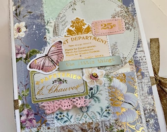 Beautiful Folio * Prima Plant Department  * 7x5.5 Handmade Journal