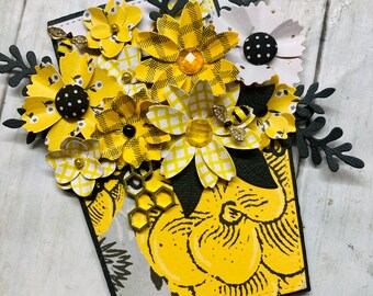 Clearance * Flower Pot Gift Card Holder