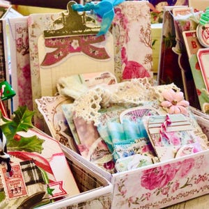 Kit di memoria Mini Prima Avec Amour * 21 biglietti e tag a tema Prima fatti a mano e decorati