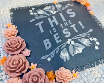 Clearance!!!  Chenille Blooming Scrapbook * This Is The Best * Beautiful Journal