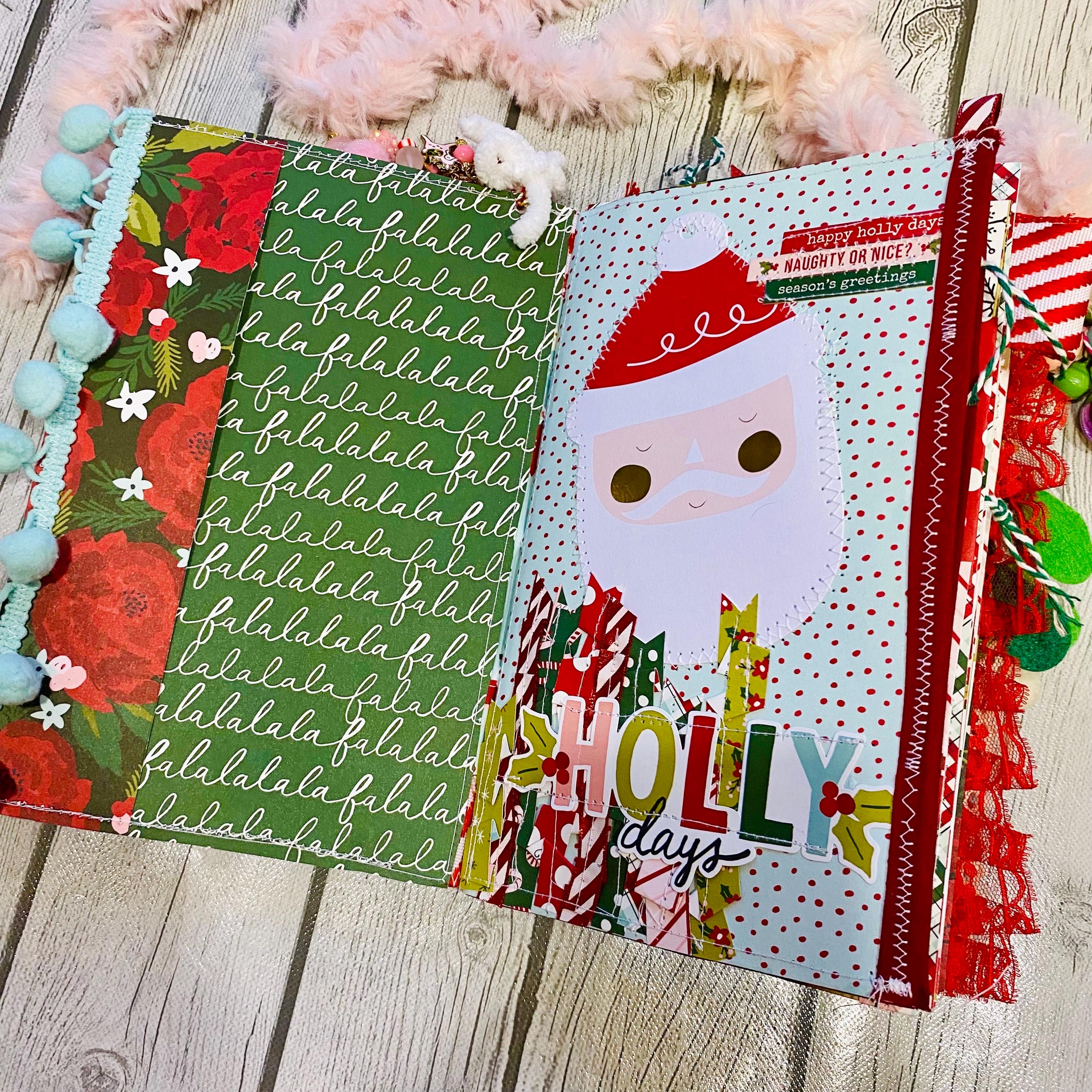 Christmas Junk Journal * Handmade Santa Diary * Interactive