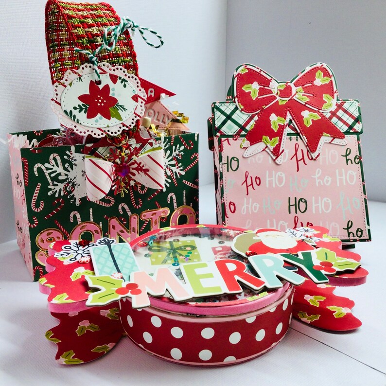 Papercraft Gift Set Pinkmas Themed Filled Boxes Set of Etsy