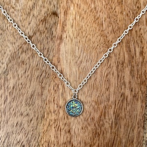Light Druzy Cabochon Necklace