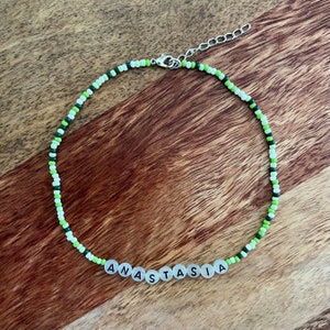 Glow In The Dark Candy Apple Name Necklace
