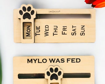 Daily PET Feed Tracker | 7 days per week for Dog or Cat, Customization Option