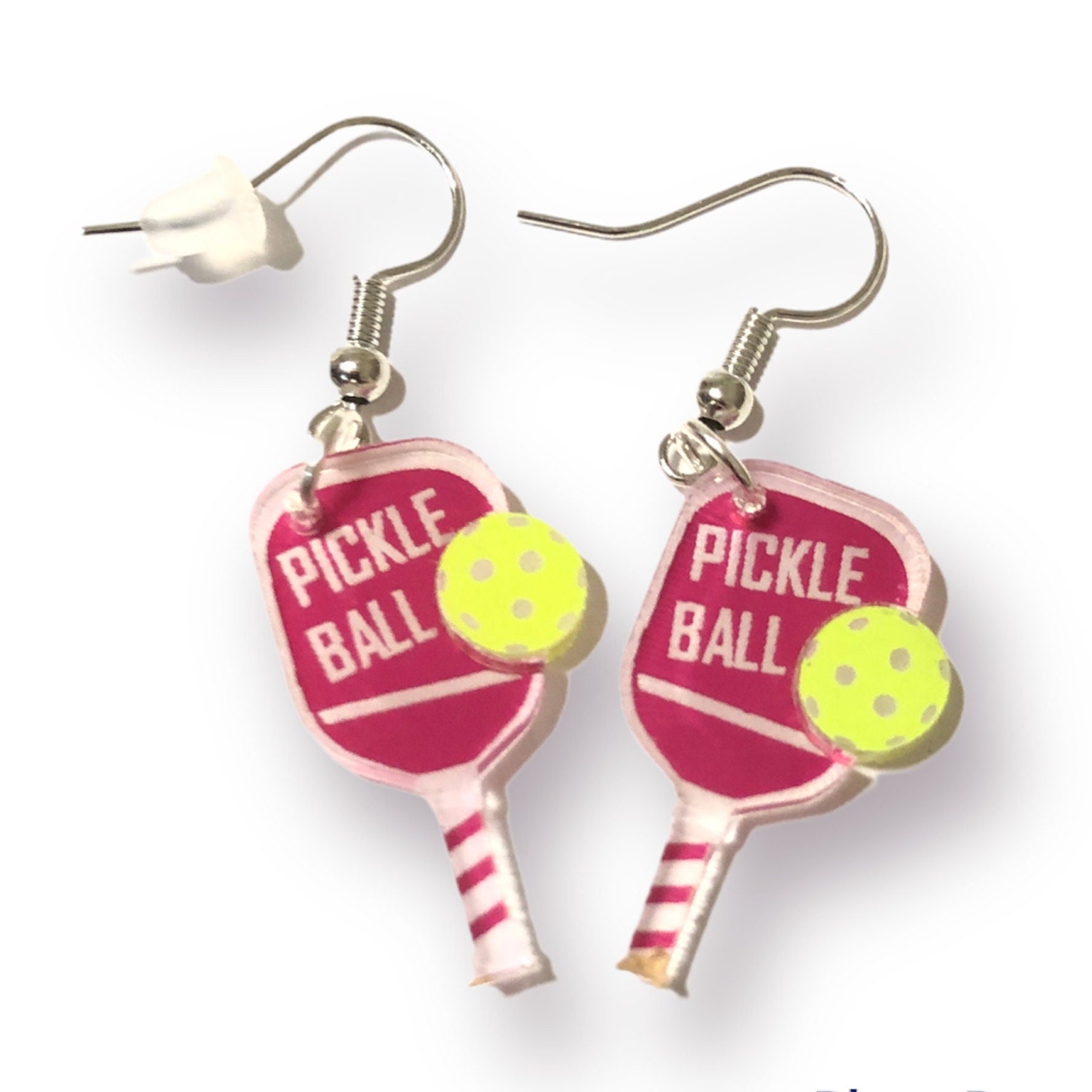 Pickleball Earrings Pickleball Jewelry Laser Engraved Etsy
