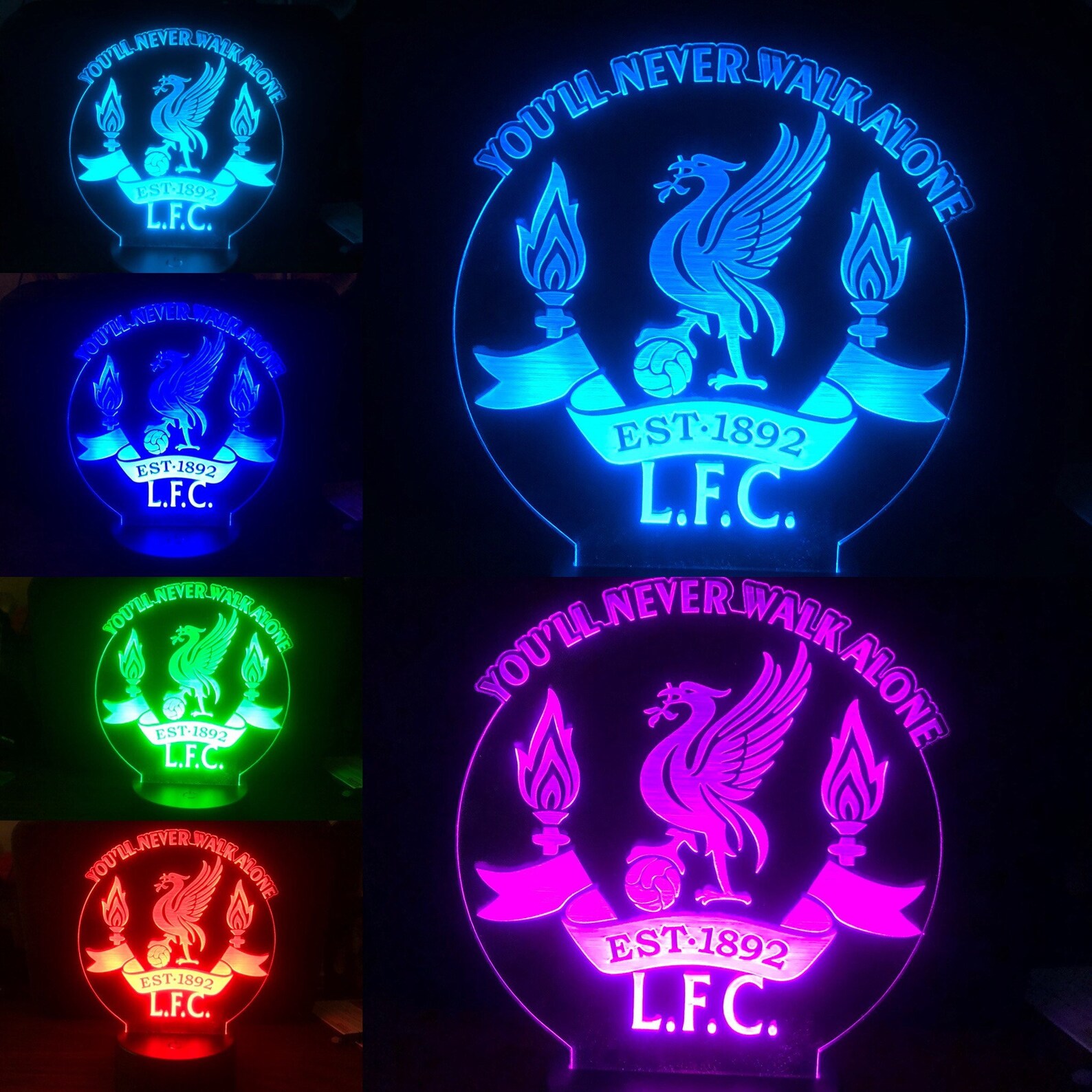 Liverpool Football Club FLC Soccer LED Lamp Color Changing Etsy