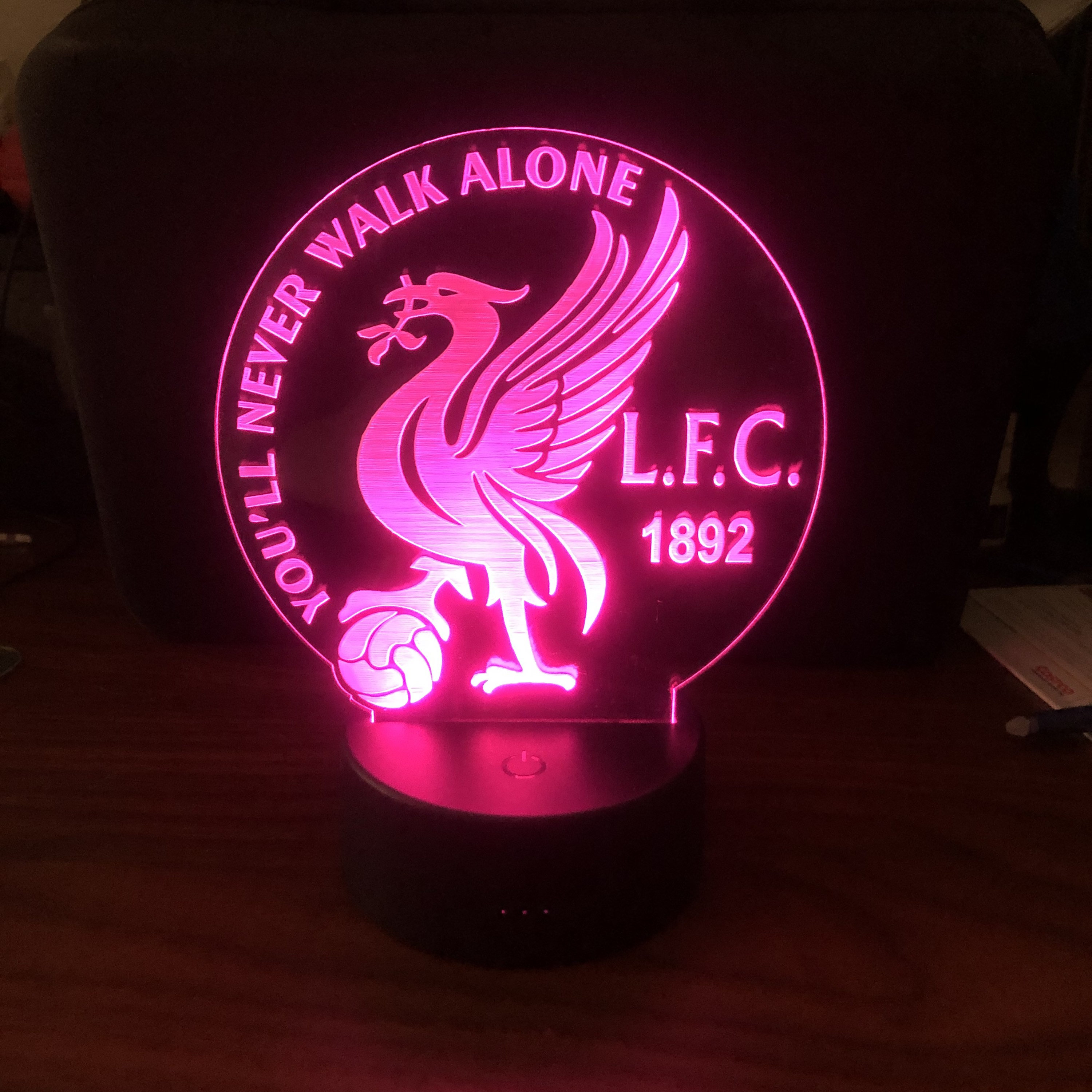 Liverpool Football Club FLC Soccer LED Lamp Color Changing Etsy