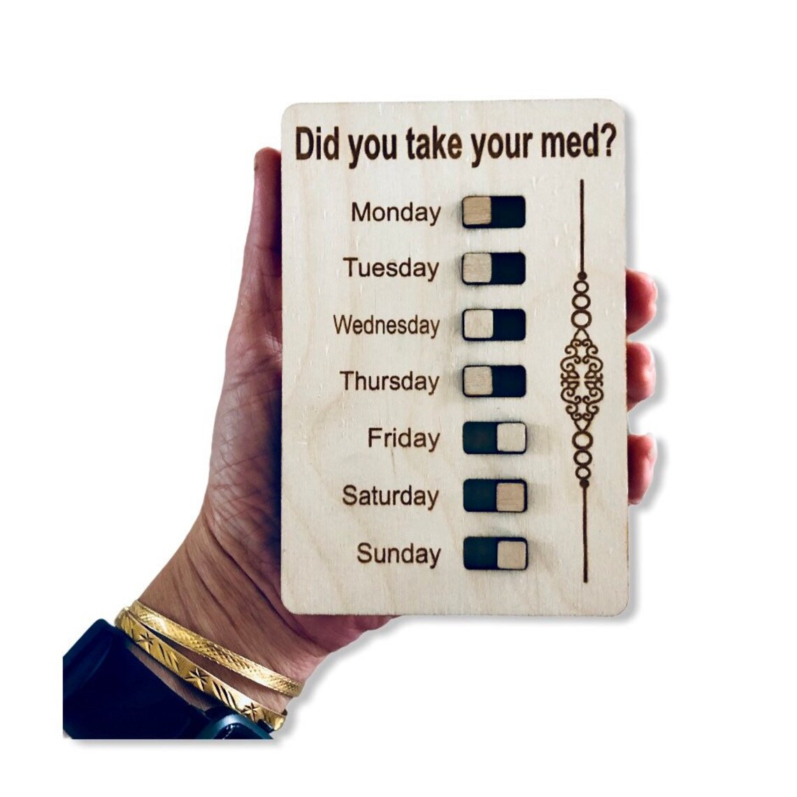 Once Or Twice Per Day Weekly Medication Tracker Med Tracker Etsy