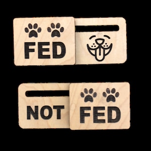 DOG Fed Magnet | CAT Fed EZslider  - multiple designs,  Magnet|Adhesive