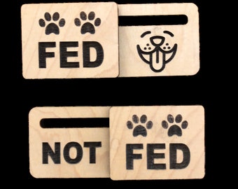 Pet Feeding Reminder Magnet: EZSlider Tracker - Dog & Cat