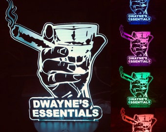Man Cave Whiskey Cigar LED Lamp, Personalized Bar Decor