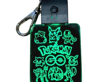 LED Light-Up Pokémon Keychain | Acrylic Anime featuring Pikachu, Charizard, Gengar and More | Gamer Gift and Car Accessory