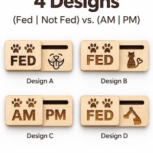 Pet Feeding Reminder Magnet – Dog & Cat EZSlider Tracker