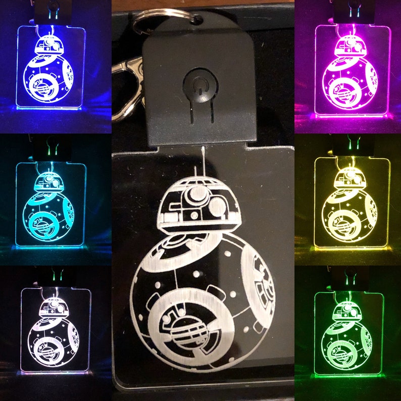 Custom LED Keychain in Multicolors in Various Designs