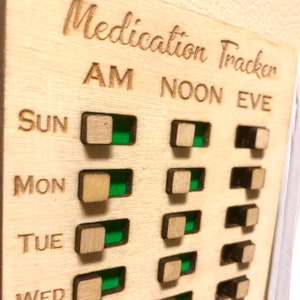 3x per Day Weekly Medication Tracker | Med Tracker Magnet, AM and PM ...