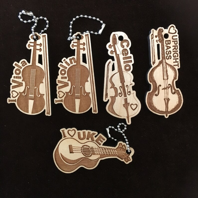 Music Instrument Tag String Instrument Keychain Violin Etsy