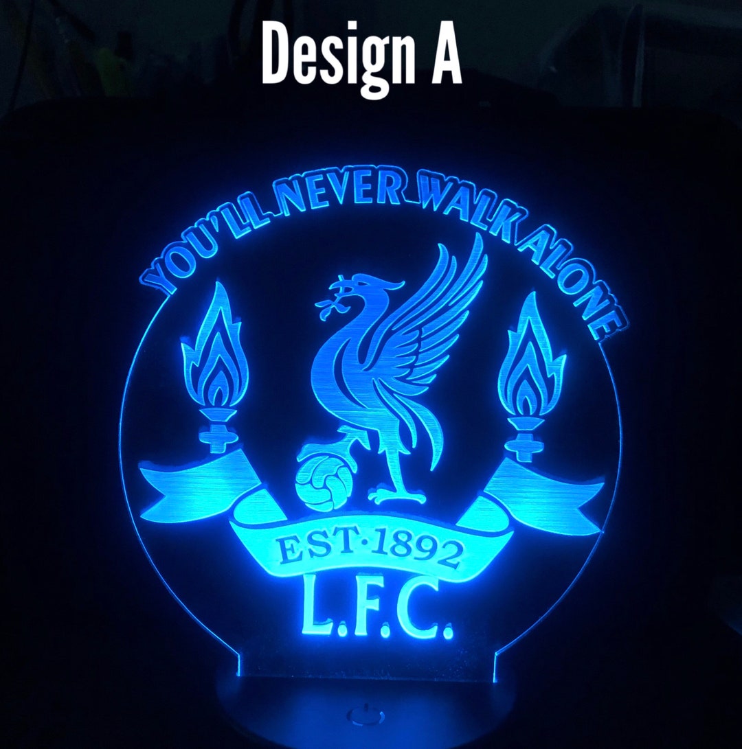 Liverpool Football Club, FLC Soccer LED Lamp, Color Changing Night Lamp