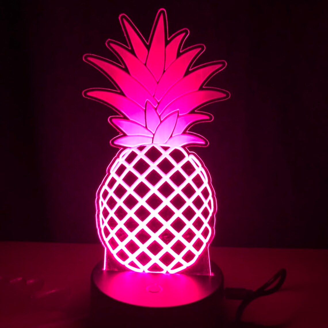 Pineapple LED lamp night lamp color changing night lamp for Etsy