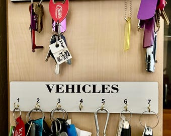 Custom Engraved Key Organizer | Wall Key Holder for Office, Airbnb, Property Management