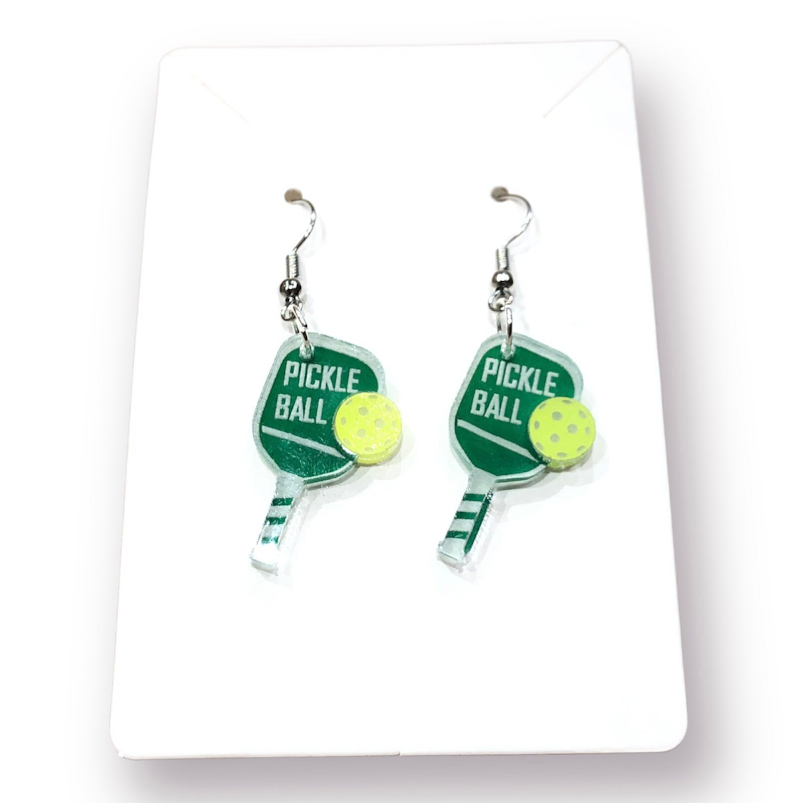 Pickleball Earrings Pickleball Jewelry Laser Engraved Etsy