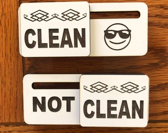 Clean Dirty Dishwasher Magnet |  Slider Design