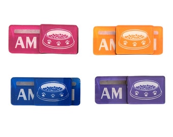 DOG Fed Feed tracker | CAT Fed EZslider  - color options ,  Magnet|Adhesive