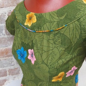 Vintage 1950s Hawaiian Tiki Dress Gown RARE image 4