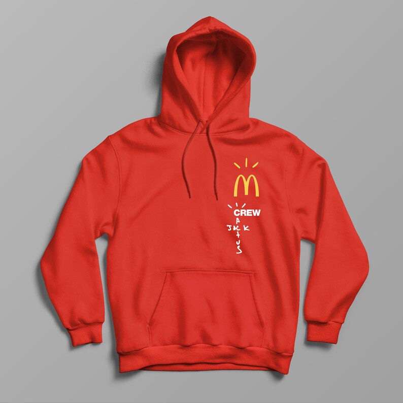 Cactus Jack McDonald's Crew Pullover Hoodie Travis | Etsy