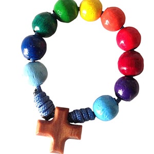 Rainbow rosary beads