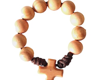 rosary made of olive wood beads