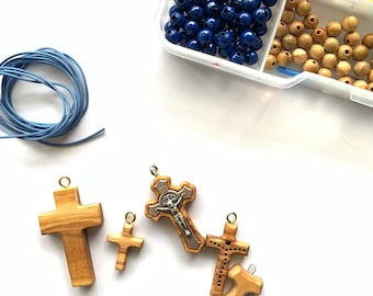 Rosenkranz-Bausatz zum Selbstknüpfen mit kleineren Perlen (6mm)