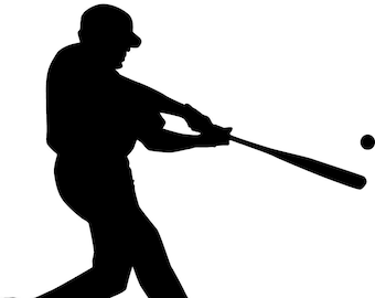 Baseball player silhouette SVG| PNG| JPEG| batter| cricut svg