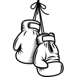 Silhouette Boxing Logo Boxing Club SVG Fight Club Boxing Gloves SVG dxf png pdf Cut File for Cricut