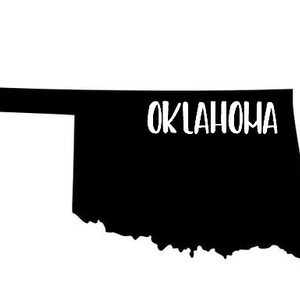 State of Oklahoma, SVG, PNG and JPEG file, Oklahoma silhouette, Oklahome cricut cut file.
