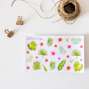 Stickervel "Little Lush Jungle" voor bullet journaling, scrapbooking, art journaling en het maken van kaarten.